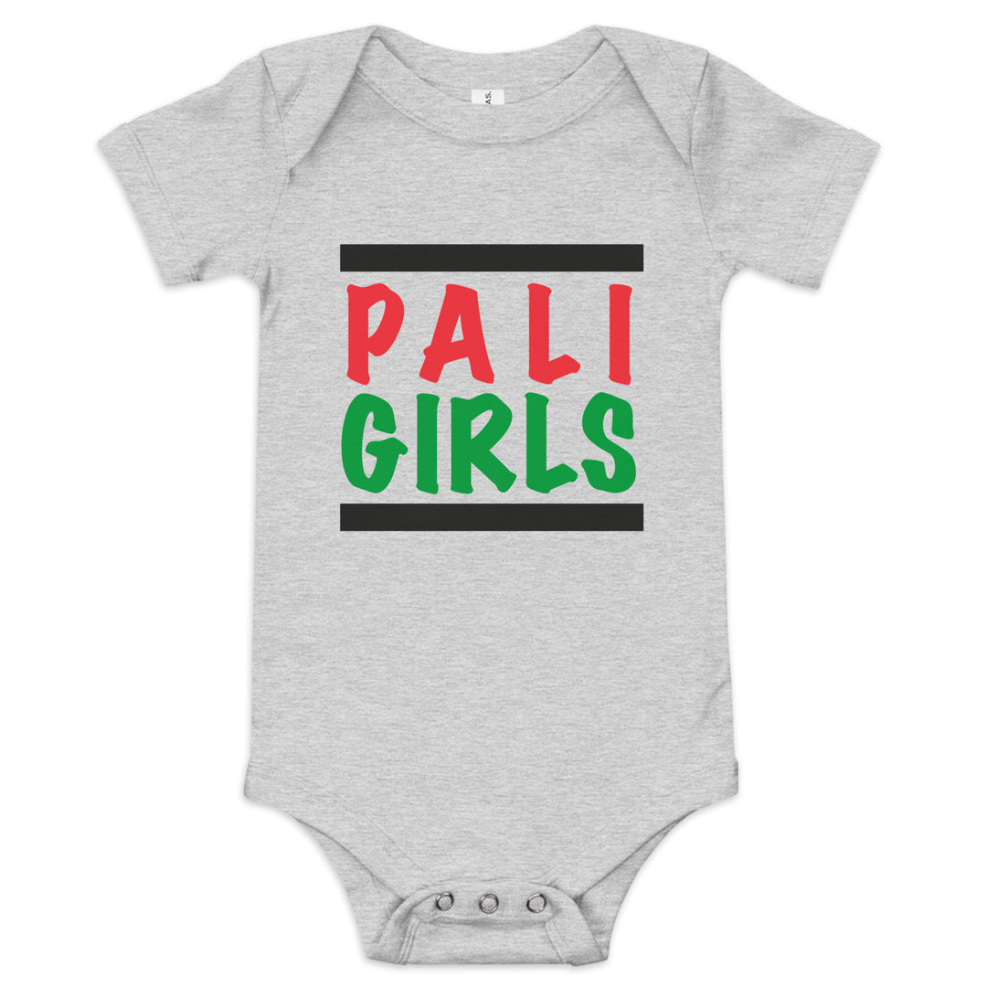 Baby Short Sleeve One Piece - Palestinian Girls, Heather