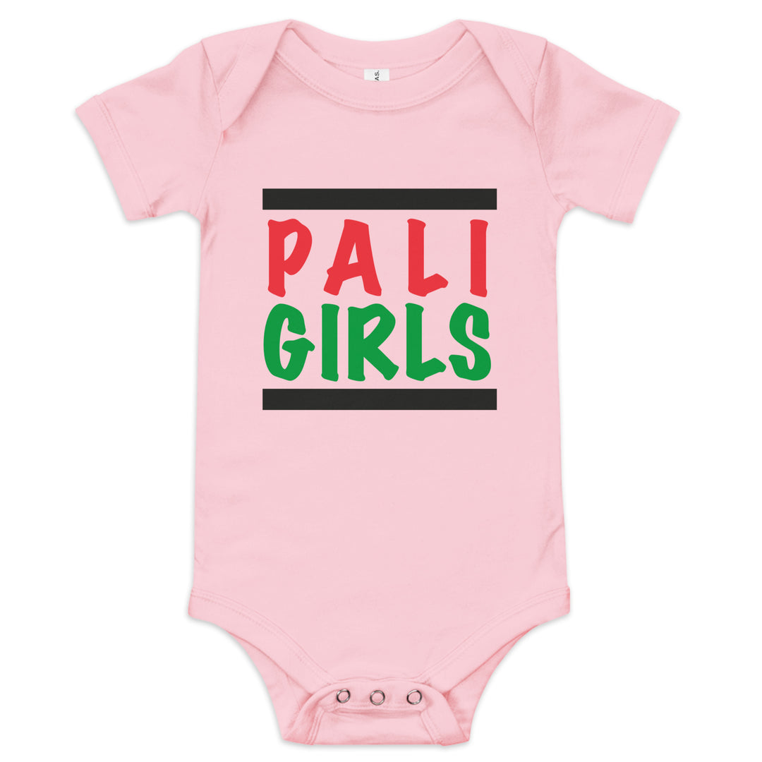 Baby Short Sleeve One Piece - Palestinian Girls, Pink