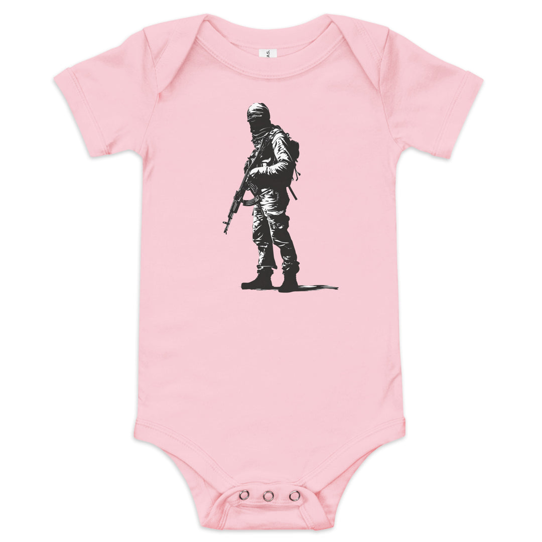 Baby short sleeve one piece - The Fighter, Pink