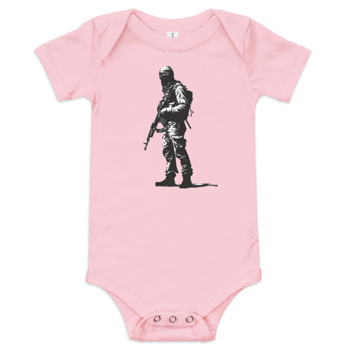 Baby short sleeve one piece - The Fighter, Pink