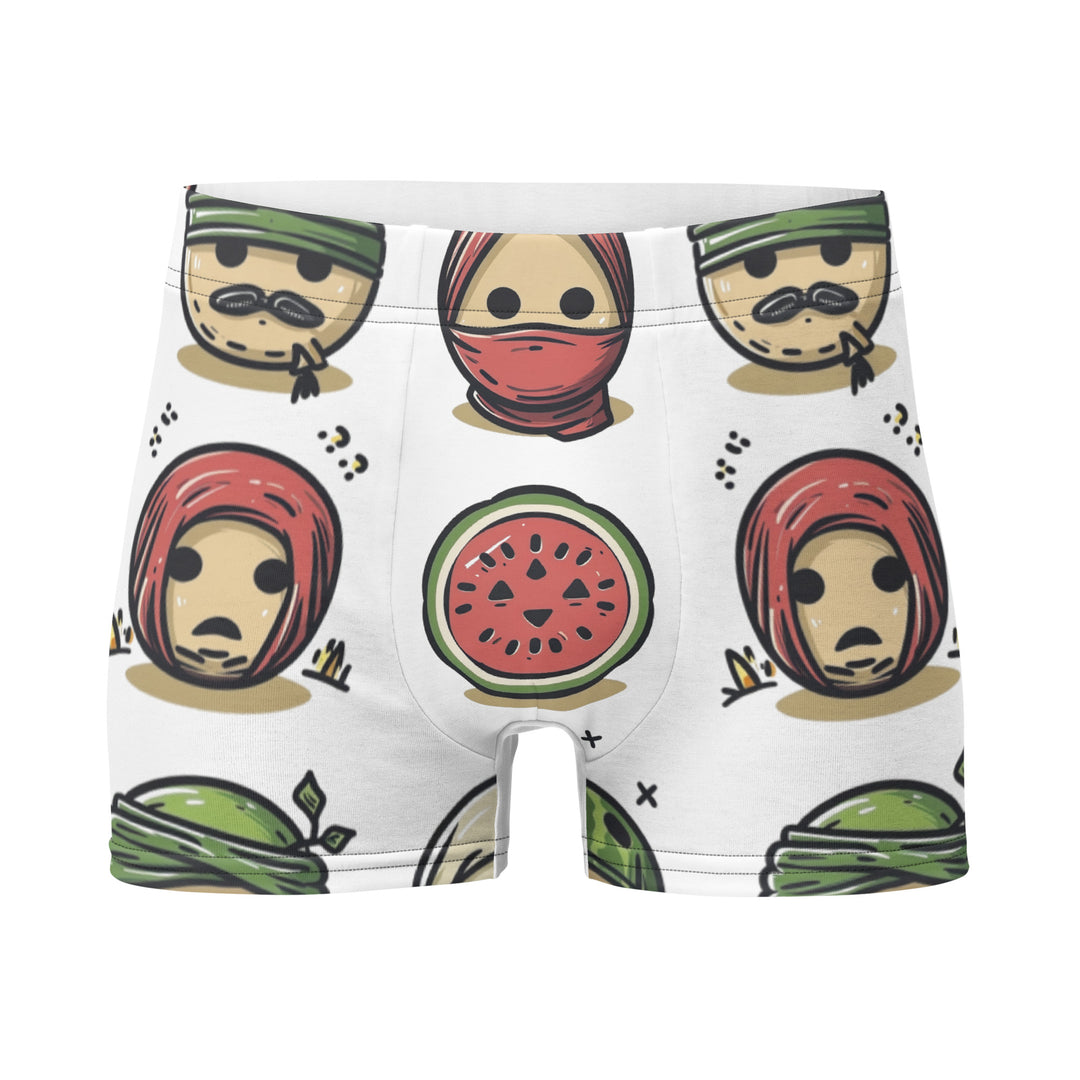 Boxer Briefs - Palestine Emoji, Boxer Briefs White