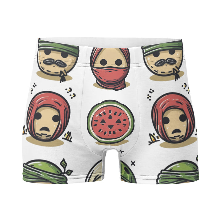 Boxer Briefs - Palestine Emoji, Boxer Briefs White