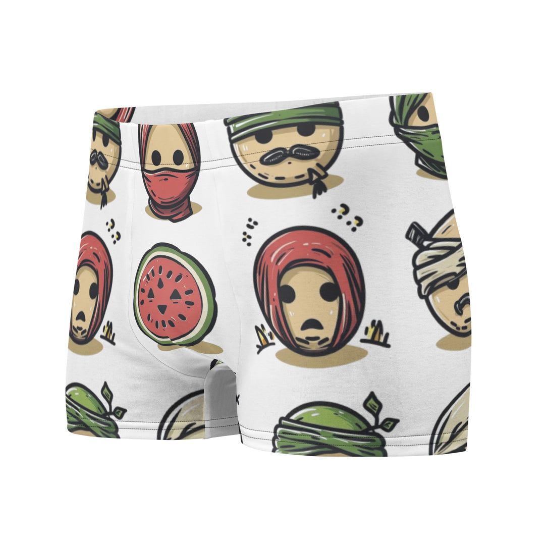 Boxer Briefs - Palestine Emoji, Boxer Briefs White