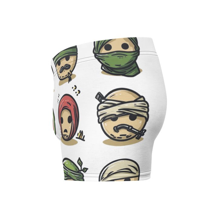 Boxer Briefs - Palestine Emoji, Boxer Briefs White