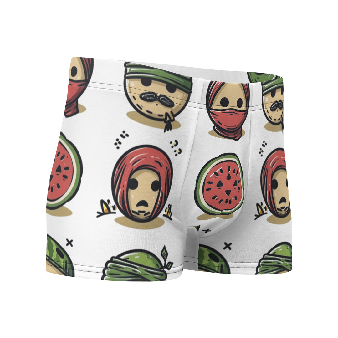 Boxer Briefs - Palestine Emoji, Boxer Briefs White