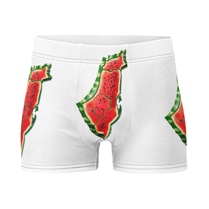 Boxer Briefs - Palestine Watermelon, Boxer Briefs White