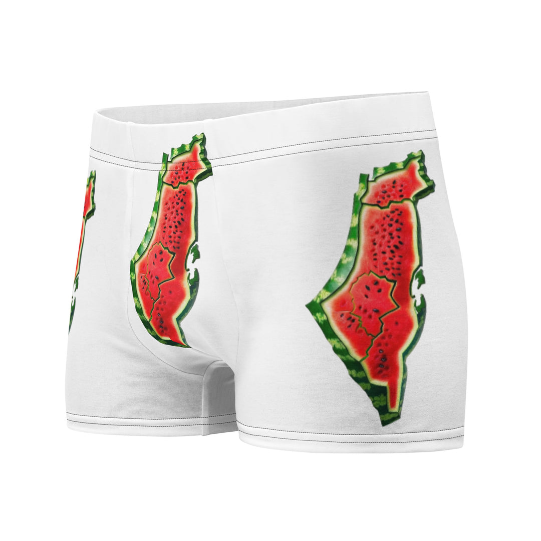 Boxer Briefs - Palestine Watermelon, Boxer Briefs White