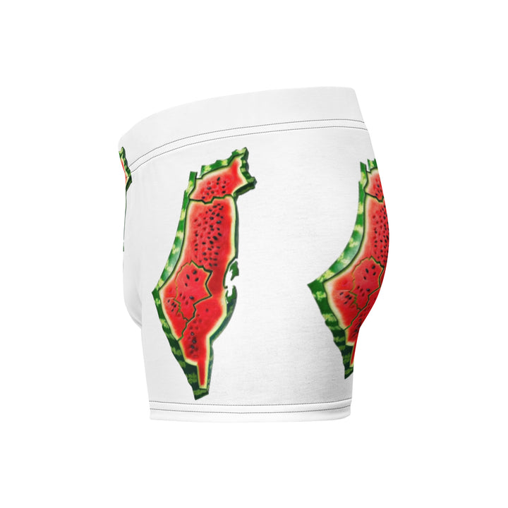 Boxer Briefs - Palestine Watermelon, Boxer Briefs White