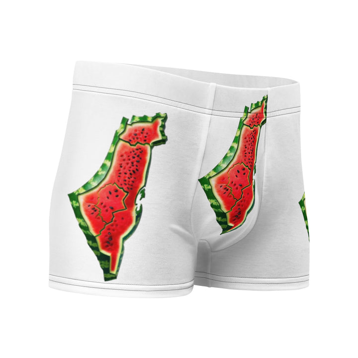 Boxer Briefs - Palestine Watermelon, Boxer Briefs White