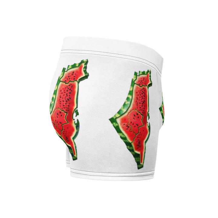 Boxer Briefs - Palestine Watermelon, Boxer Briefs White