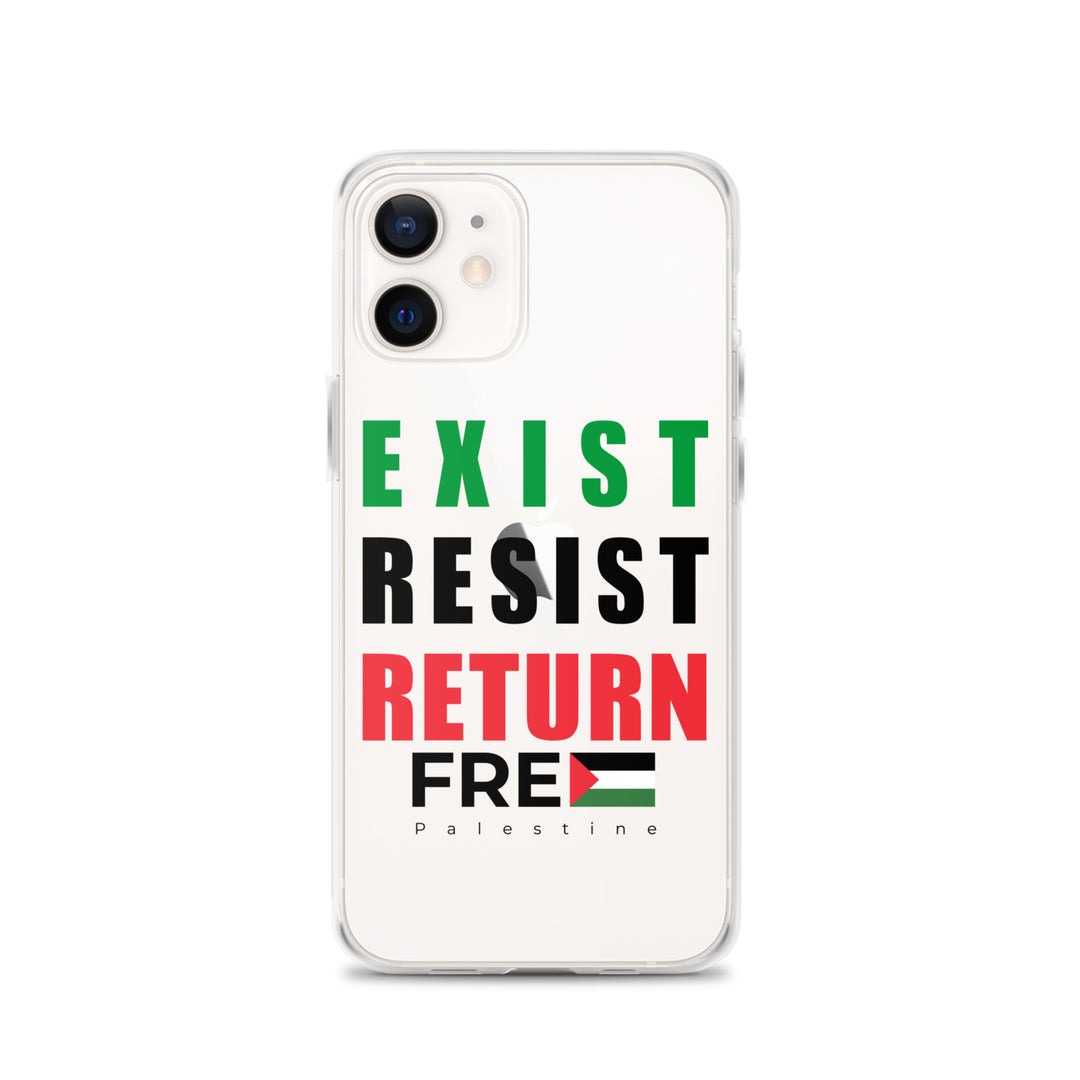 Clear Case for iPhone® - Exist. Resist. Return., iPhone iPhone 12 Case On Phone