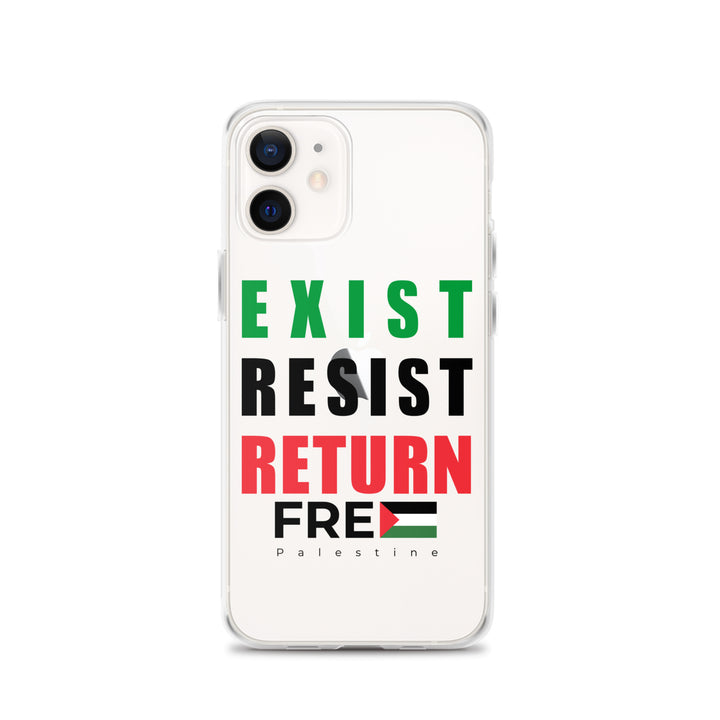 Clear Case for iPhone® - Exist. Resist. Return., iPhone iPhone 12 Case On Phone
