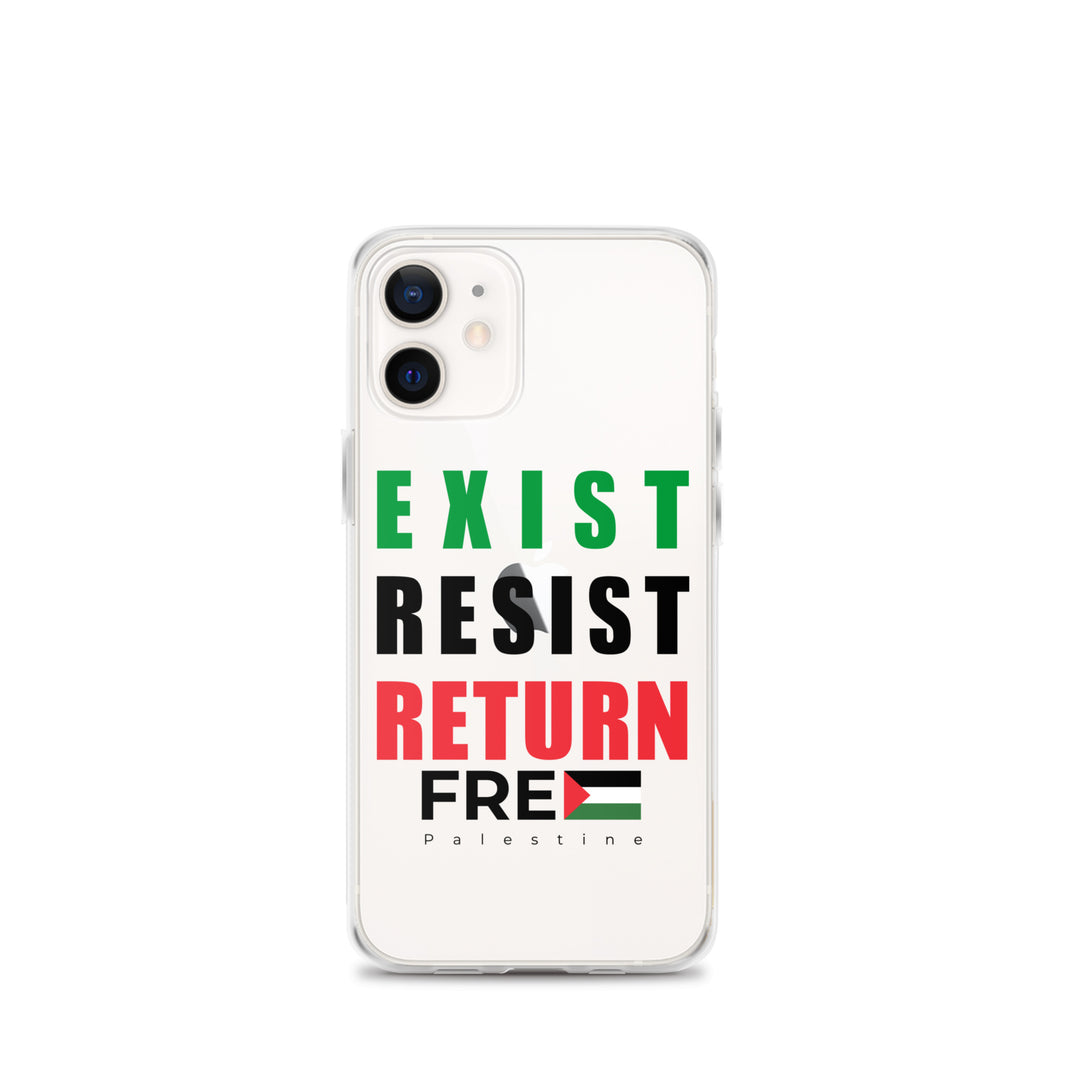 Clear Case for iPhone® - Exist. Resist. Return., iPhone iPhone 12 Mini Case On Phone