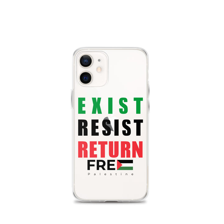 Clear Case for iPhone® - Exist. Resist. Return., iPhone iPhone 12 Mini Case On Phone