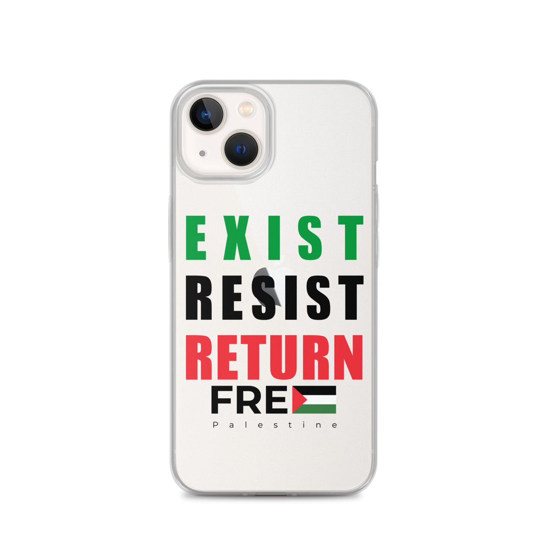 Clear Case for iPhone® - Exist. Resist. Return., iPhone iPhone 13 Case On Phone