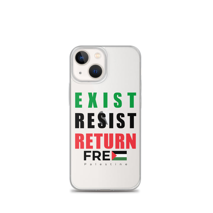 Clear Case for iPhone® - Exist. Resist. Return., iPhone iPhone 13 Mini Case On Phone