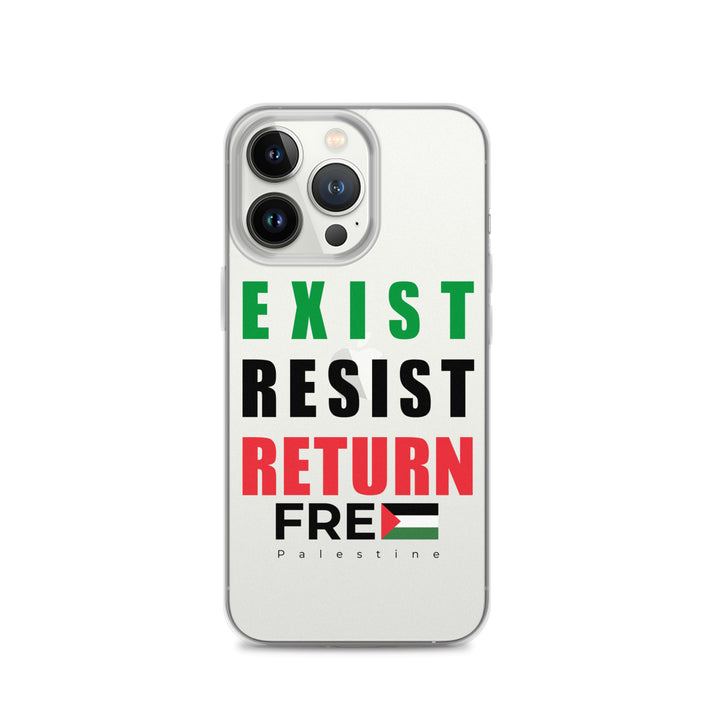 Clear Case for iPhone® - Exist. Resist. Return., iPhone iPhone 13 Pro Case On Phone