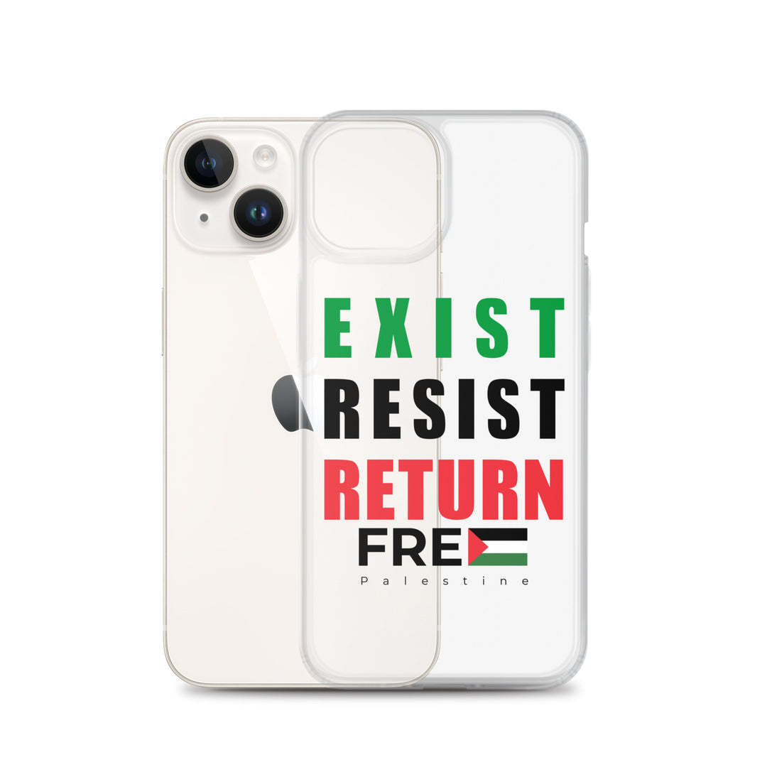 Clear Case for iPhone® - Exist. Resist. Return., iPhone iPhone 14 Case With Phone