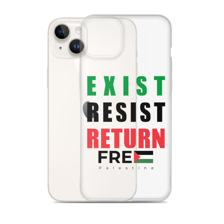 Clear Case for iPhone® - Exist. Resist. Return., iPhone iPhone 14 Plus Case With Phone