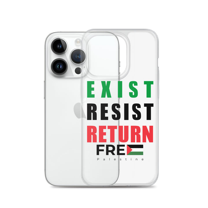 Clear Case for iPhone® - Exist. Resist. Return., iPhone iPhone 14 Pro Case With Phone