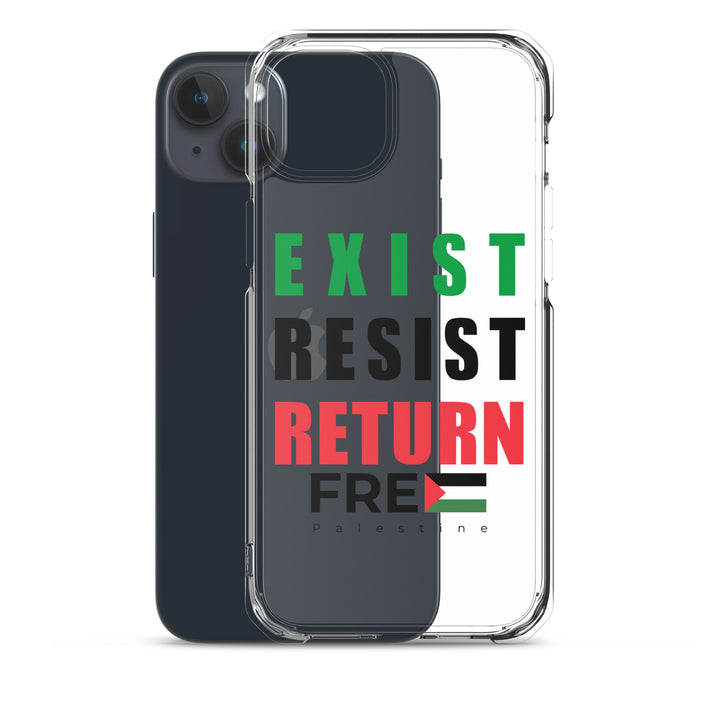 Clear Case for iPhone® - Exist. Resist. Return., iPhone iPhone 15 Plus Case With Phone