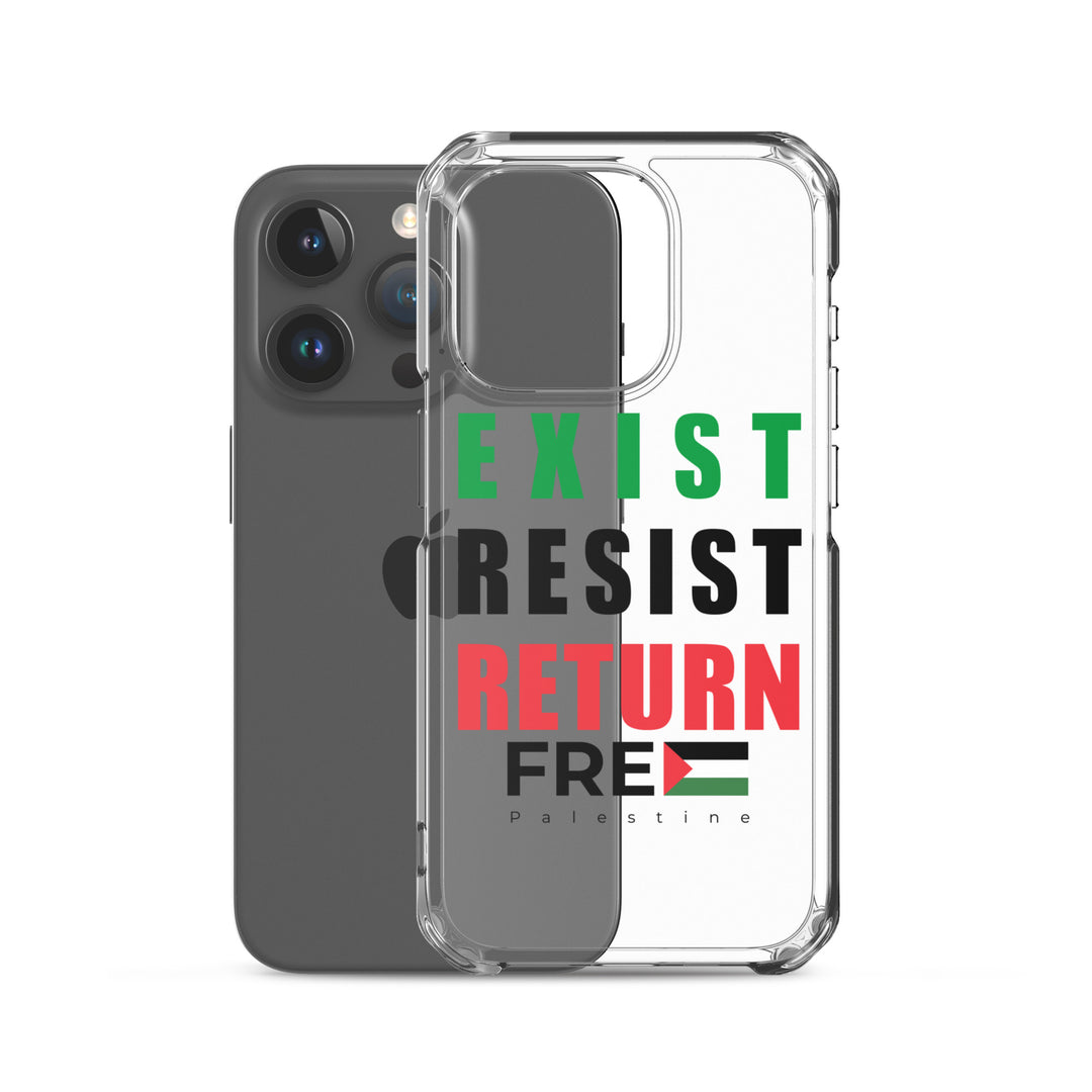 Clear Case for iPhone® - Exist. Resist. Return., iPhone iPhone 15 Pro Case With Phone