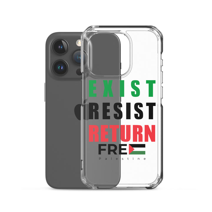 Clear Case for iPhone® - Exist. Resist. Return., iPhone iPhone 15 Pro Case With Phone