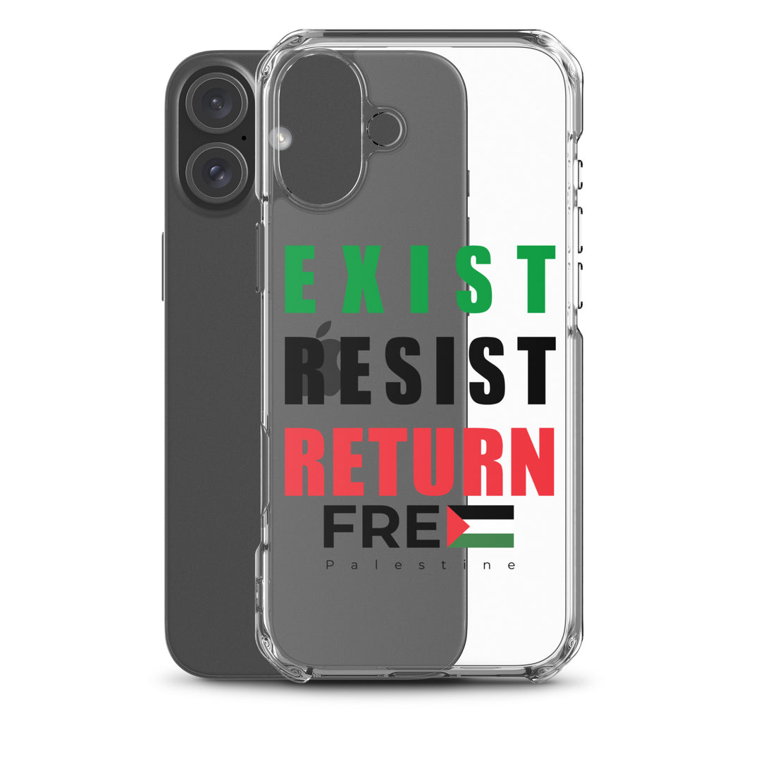 Clear Case for iPhone® - Exist. Resist. Return., iPhone iPhone 16 Plus Case With Phone