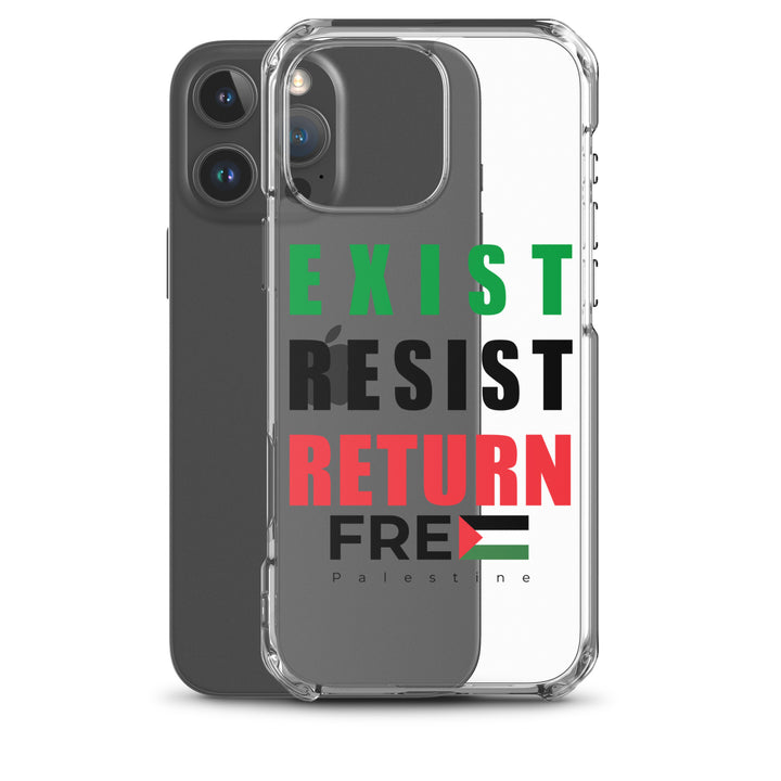 Clear Case for iPhone® - Exist. Resist. Return., iPhone iPhone 16 Pro Max Case With Phone