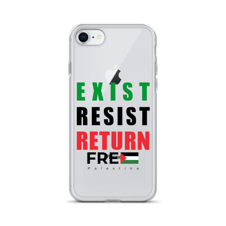 Clear Case for iPhone® - Exist. Resist. Return., iPhone iPhone 7 8 Case On Phone