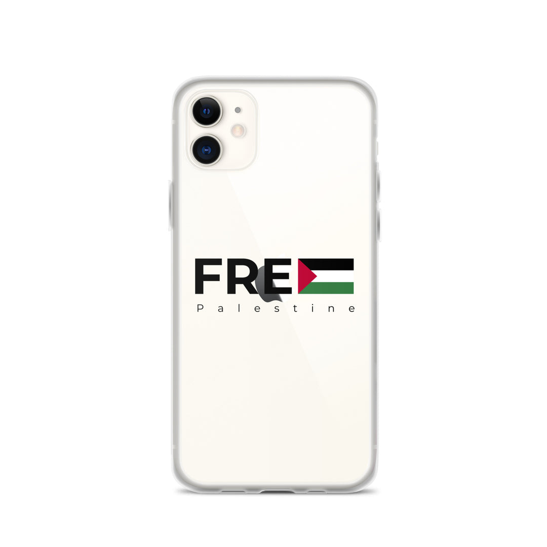 Clear Case for iPhone® - Free Palestine, iPhone iPhone 11 Case On Phone