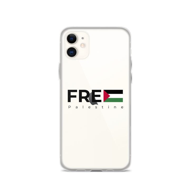 Clear Case for iPhone® - Free Palestine, iPhone iPhone 11 Case On Phone