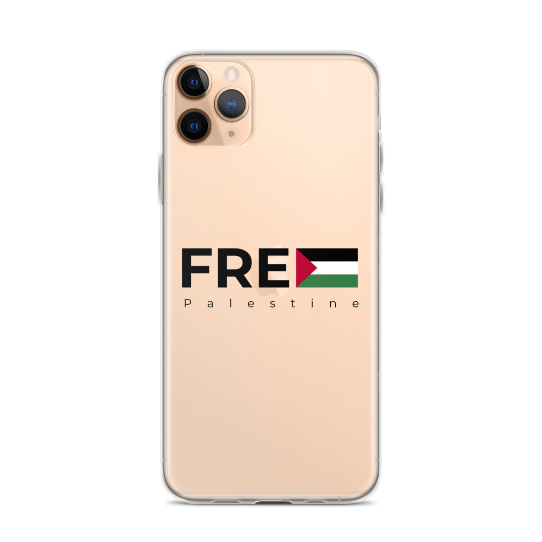 Clear Case for iPhone® - Free Palestine, iPhone iPhone 11 Pro Max Case On Phone