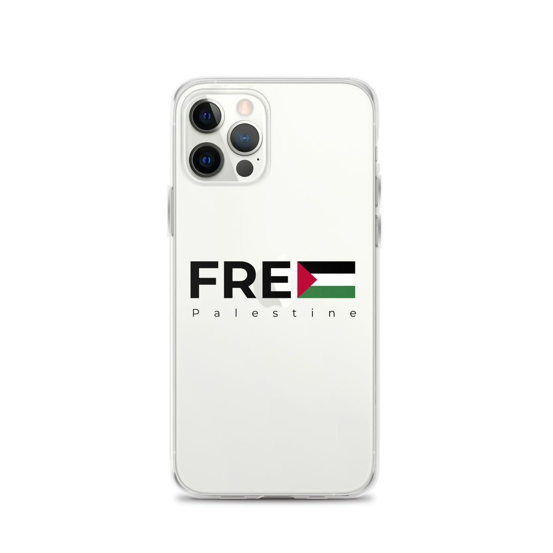 Clear Case for iPhone® - Free Palestine, iPhone iPhone 12 Pro Case On Phone