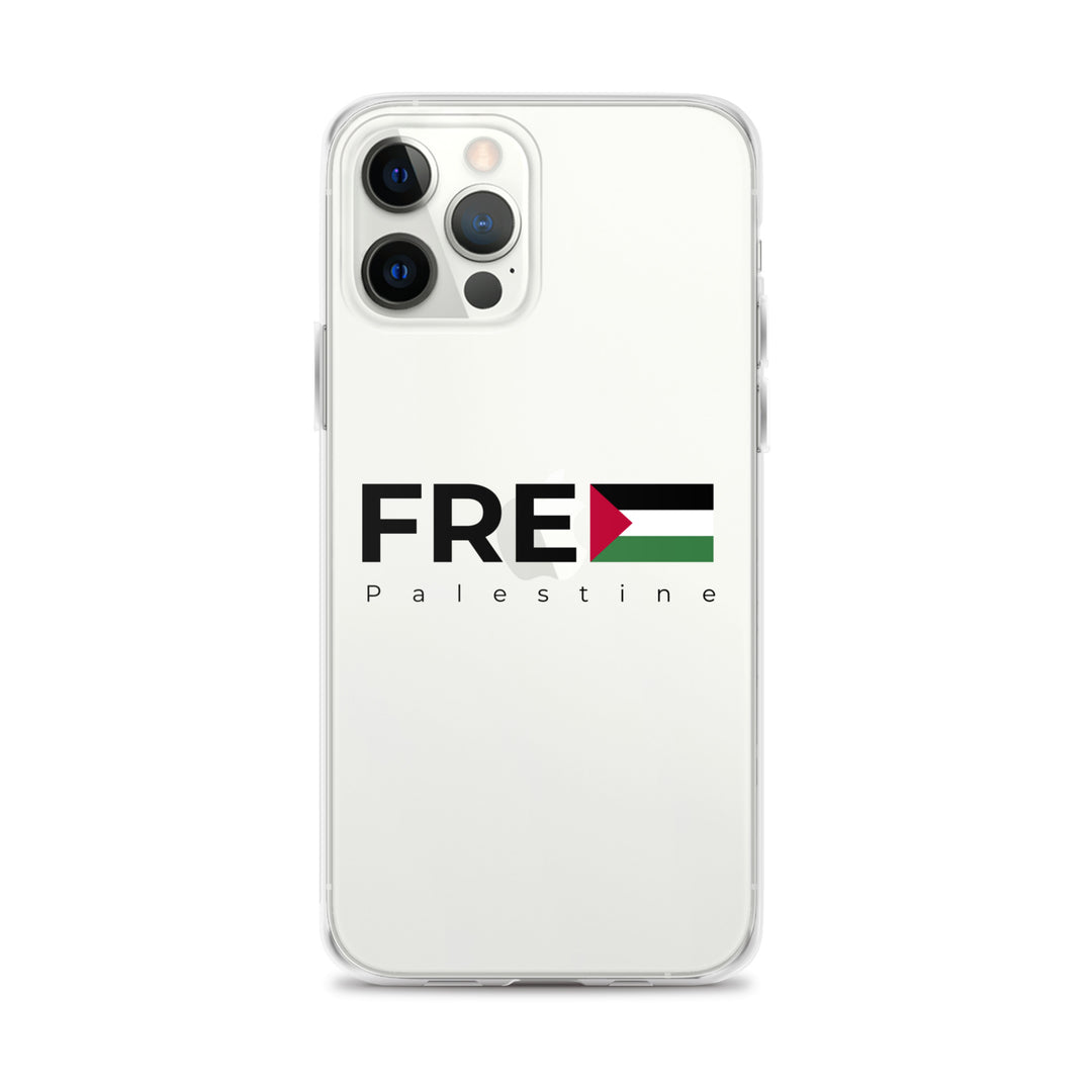 Clear Case for iPhone® - Free Palestine, iPhone iPhone 12 Pro Max Case On Phone