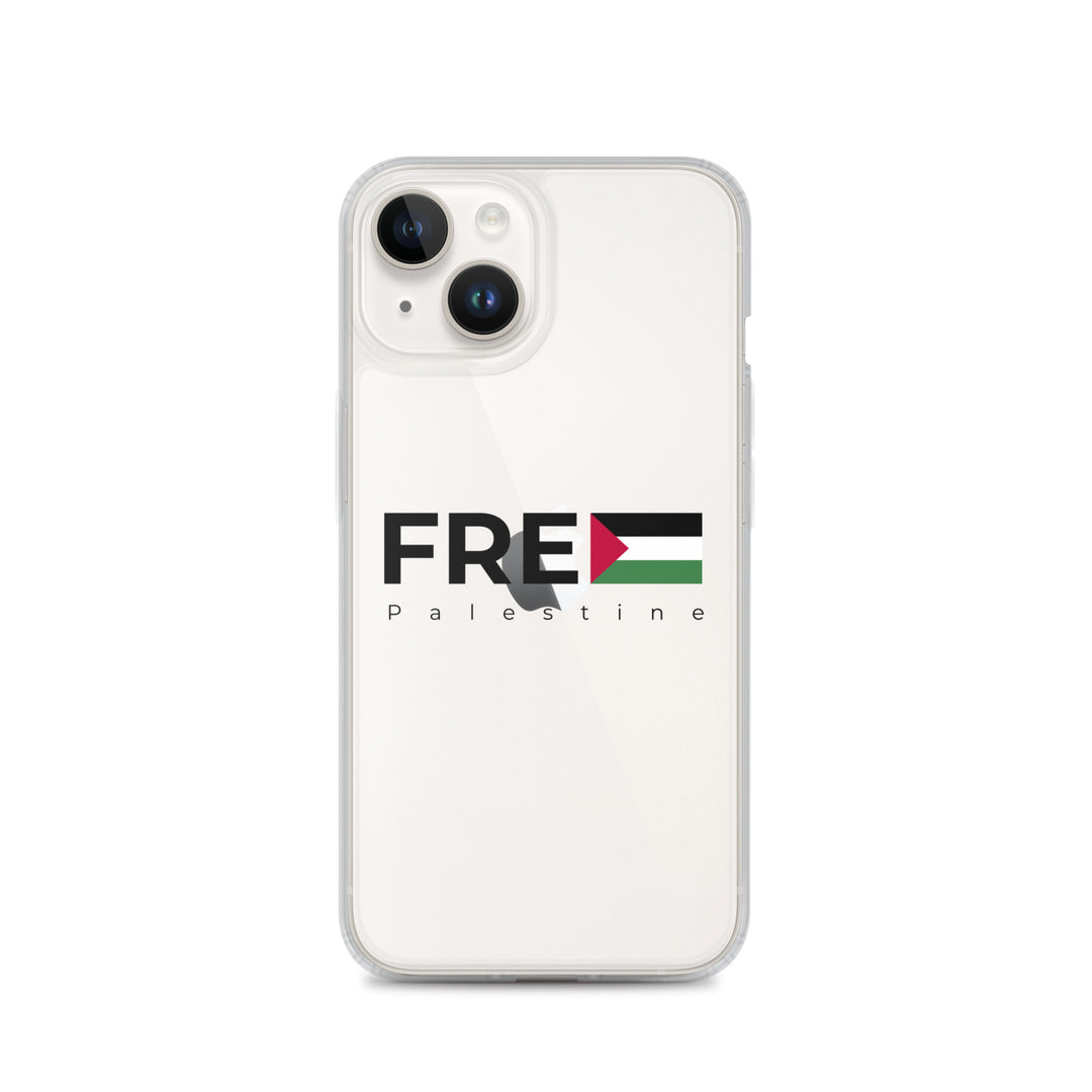 Clear Case for iPhone® - Free Palestine, iPhone iPhone 14 Case On Phone