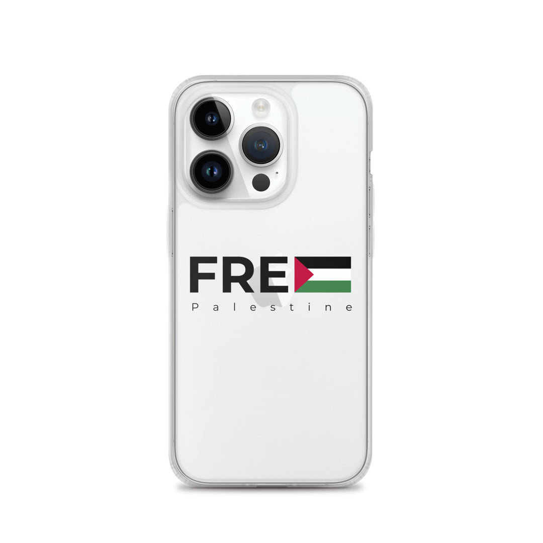 Clear Case for iPhone® - Free Palestine, iPhone iPhone 14 Pro Case On Phone