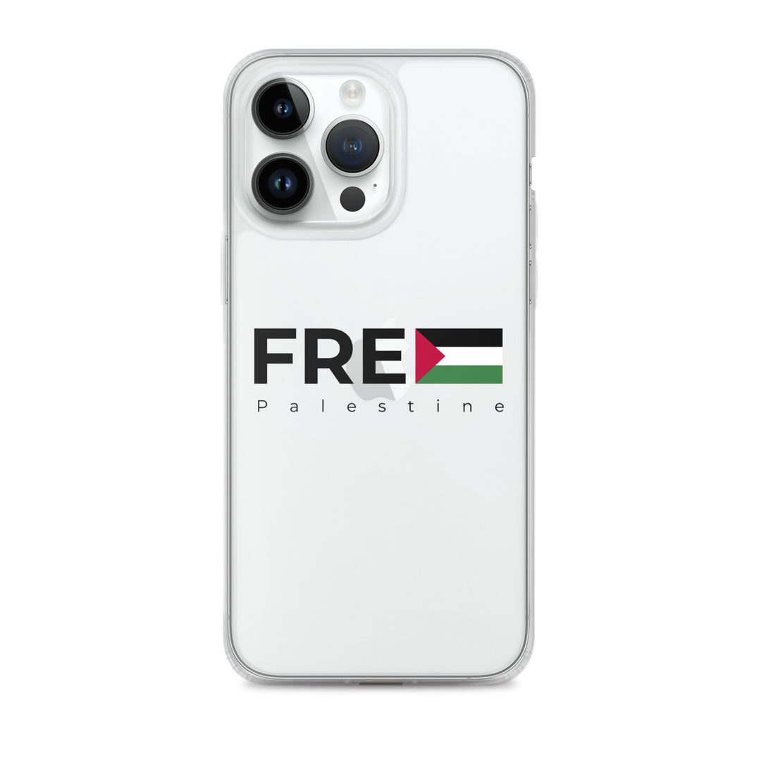Clear Case for iPhone® - Free Palestine, iPhone iPhone 14 Pro Max Case On Phone