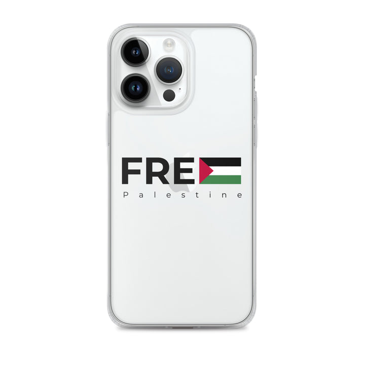 Clear Case for iPhone® - Free Palestine, iPhone iPhone 14 Pro Max Case On Phone