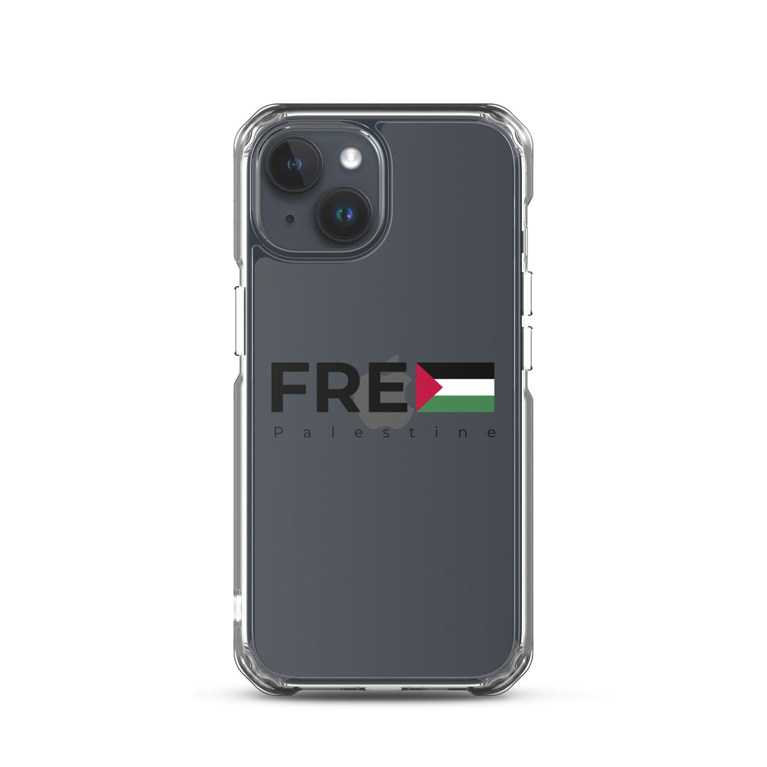 Clear Case for iPhone® - Free Palestine, iPhone iPhone 15 Case On Phone