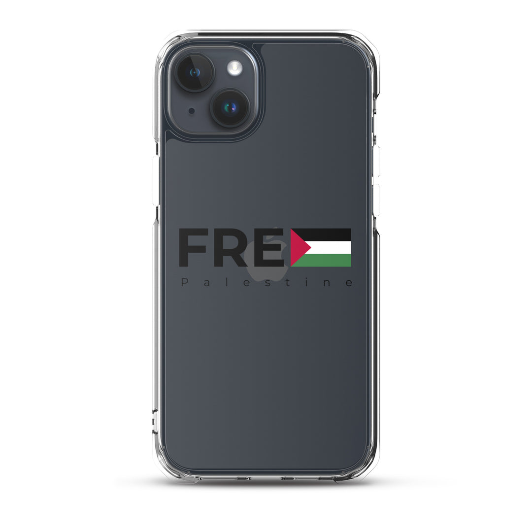 Clear Case for iPhone® - Free Palestine, iPhone iPhone 15 Plus Case On Phone