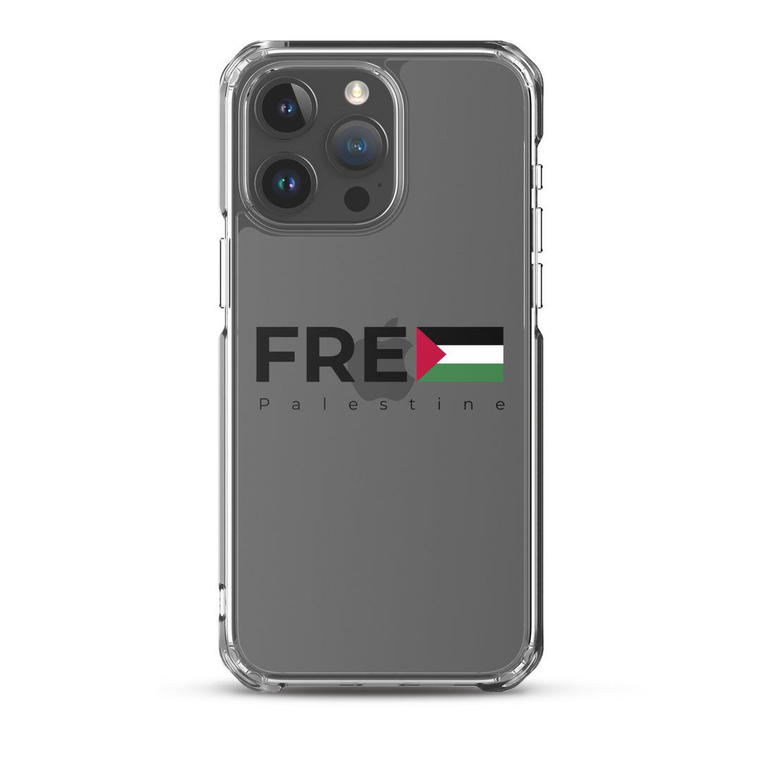 Clear Case for iPhone® - Free Palestine, iPhone iPhone 15 Pro Max Case On Phone