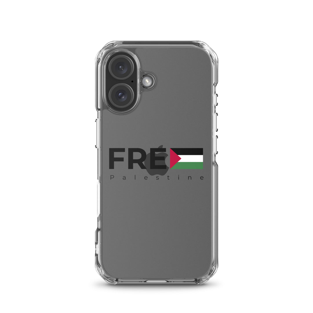 Clear Case for iPhone® - Free Palestine, iPhone iPhone 16 Case On Phone