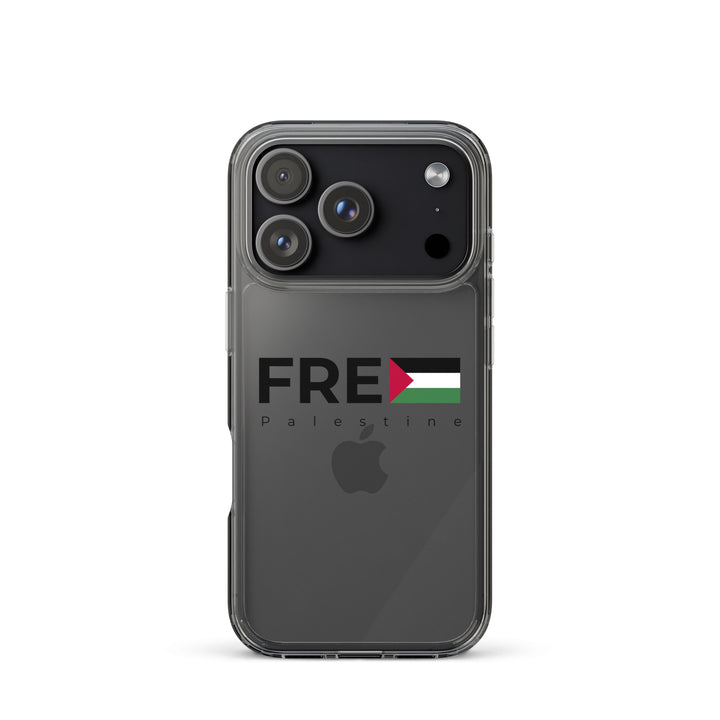 Clear Case for iPhone® - Free Palestine, iPhone iPhone 17 Pro Case On Phone