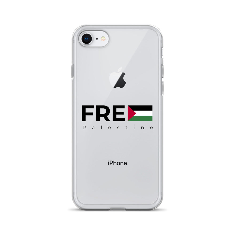 Clear Case for iPhone® - Free Palestine, iPhone iPhone 7 8 Case On Phone