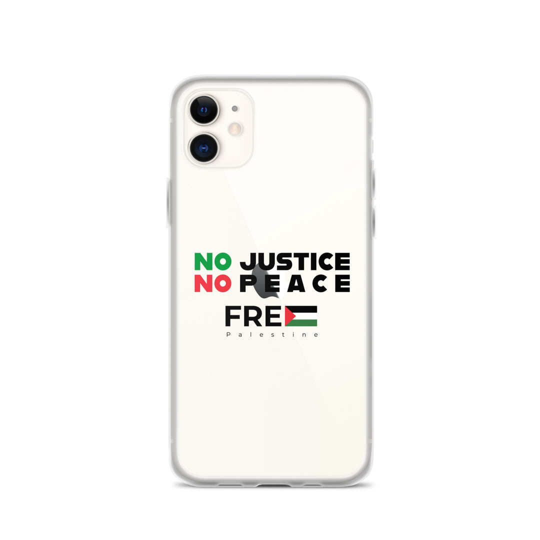 Clear Case for iPhone® - No Justice No Peace, iPhone iPhone 11 Case On Phone