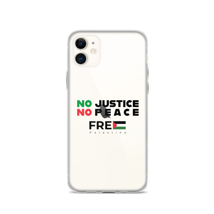 Clear Case for iPhone® - No Justice No Peace, iPhone iPhone 11 Case On Phone