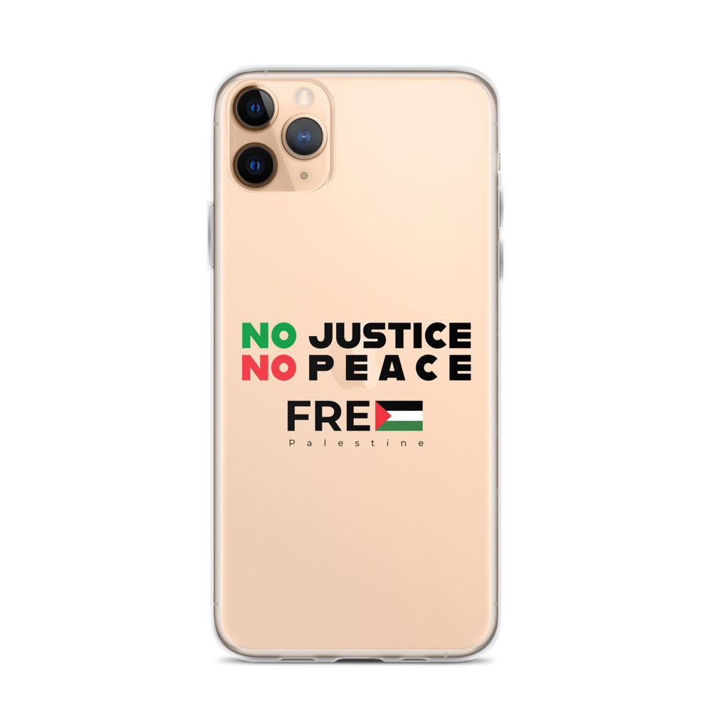 Clear Case for iPhone® - No Justice No Peace, iPhone iPhone 11 Pro Max Case On Phone