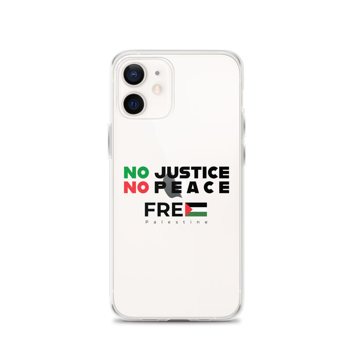 Clear Case for iPhone® - No Justice No Peace, iPhone iPhone 12 Case On Phone
