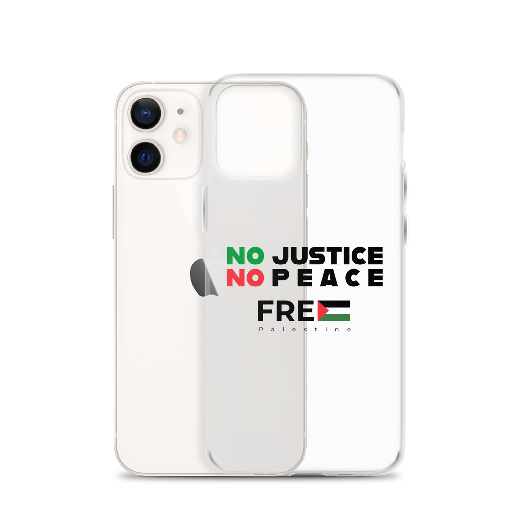 Clear Case for iPhone® - No Justice No Peace, iPhone iPhone 12 Case With Phone